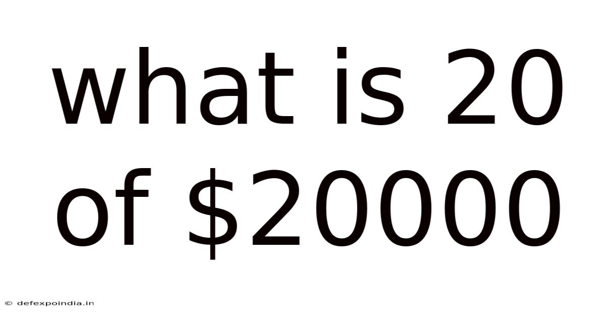 What Is 20 Of $20000