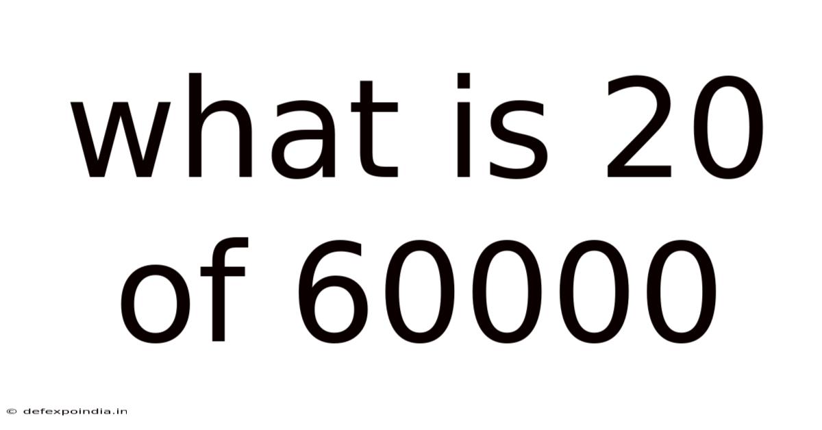 What Is 20 Of 60000