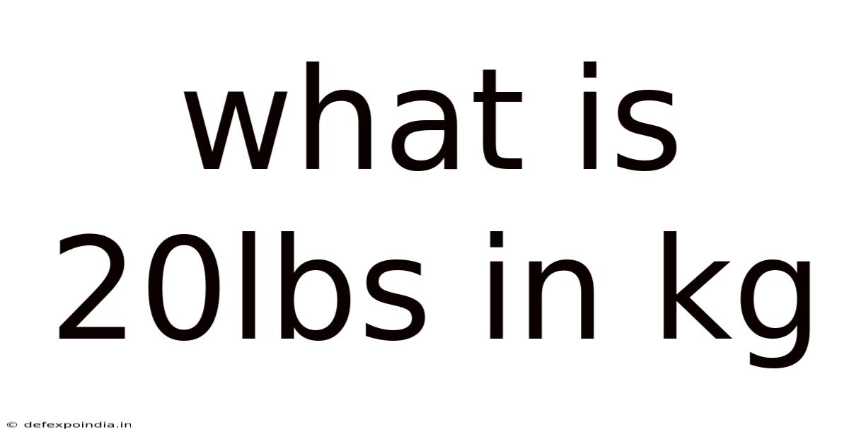 What Is 20lbs In Kg
