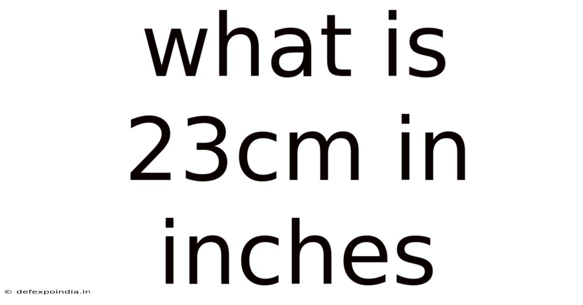 What Is 23cm In Inches