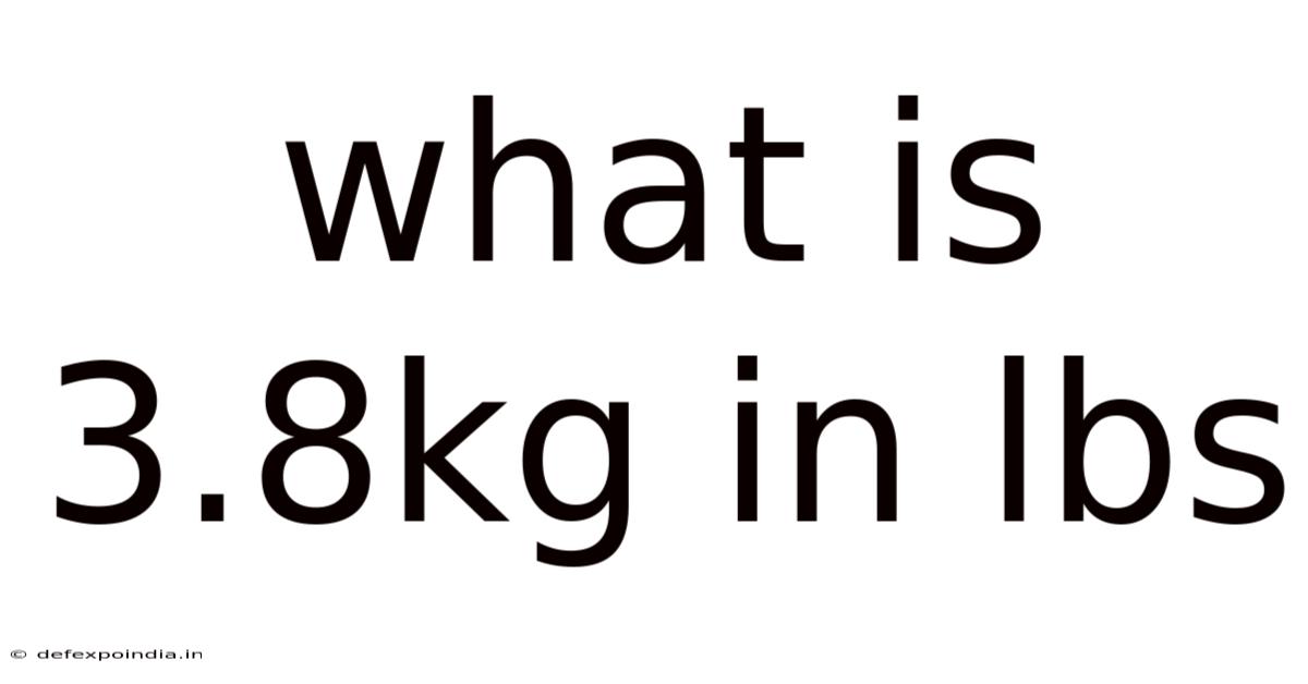 What Is 3.8kg In Lbs