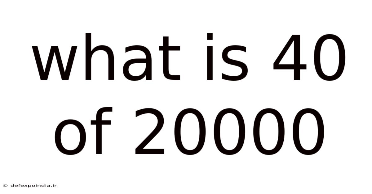 What Is 40 Of 20000