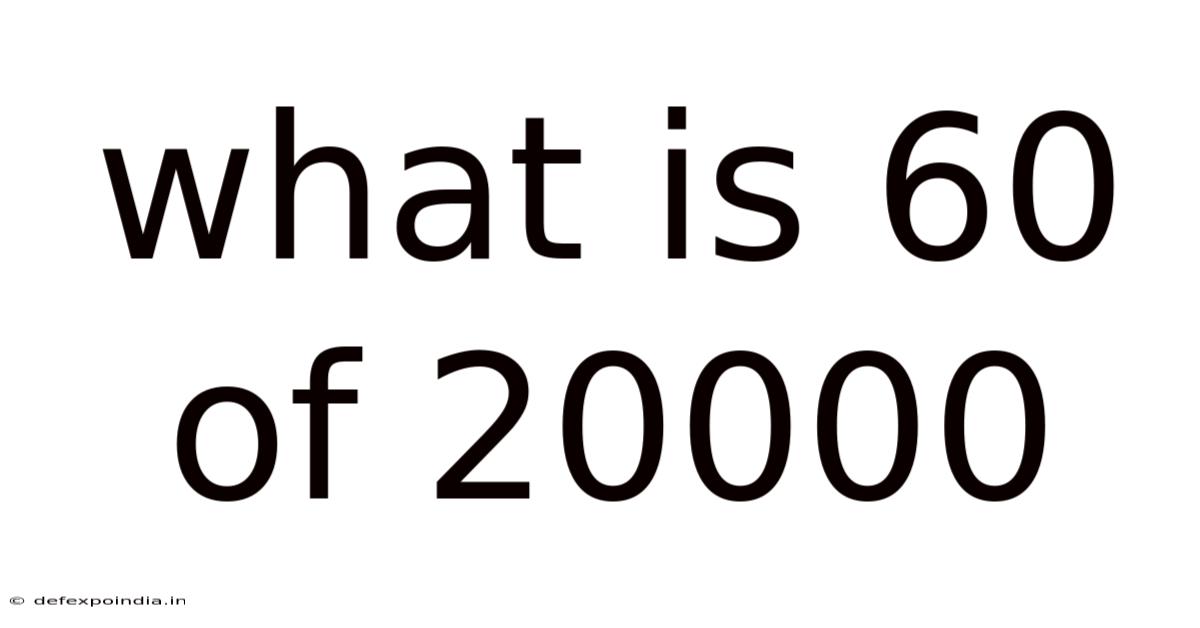 What Is 60 Of 20000