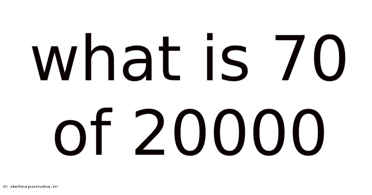 What Is 70 Of 20000