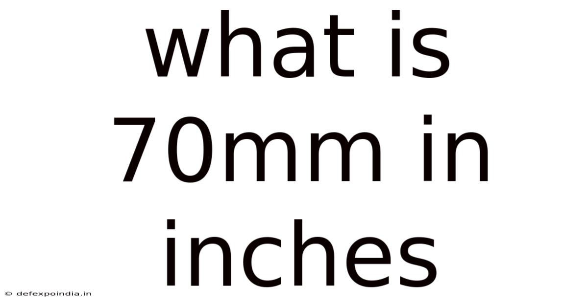 What Is 70mm In Inches