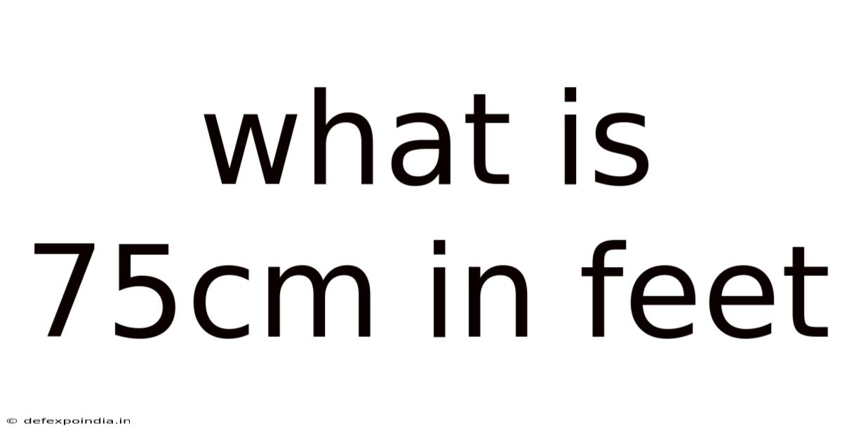 What Is 75cm In Feet