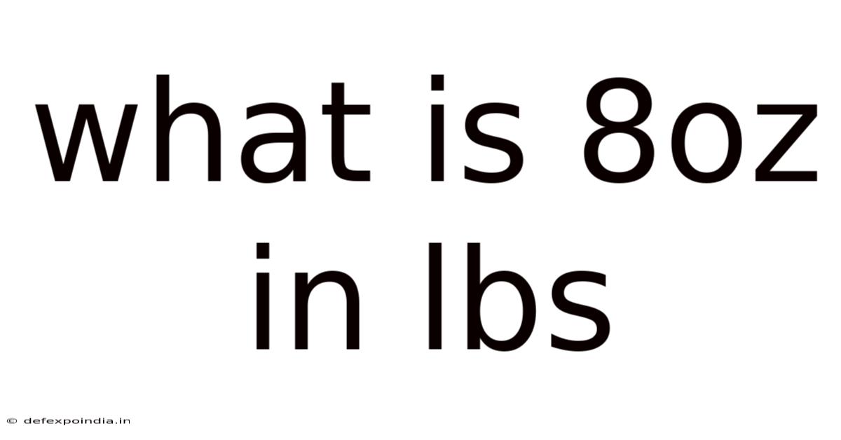 What Is 8oz In Lbs