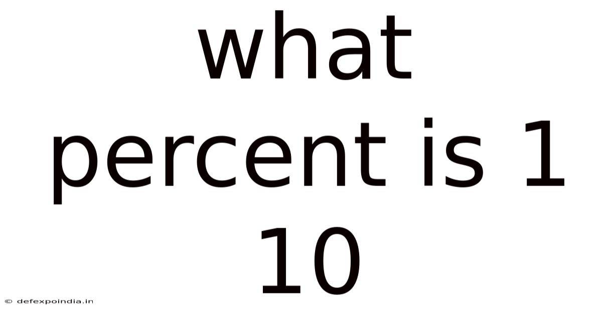 What Percent Is 1 10