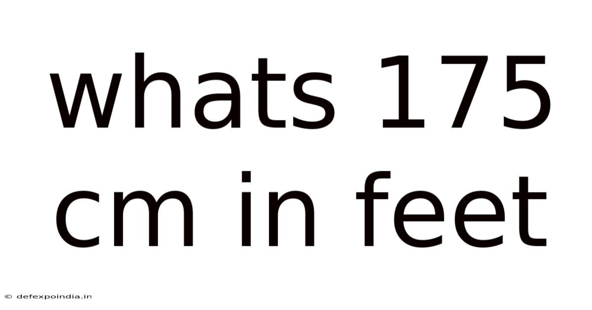 Whats 175 Cm In Feet