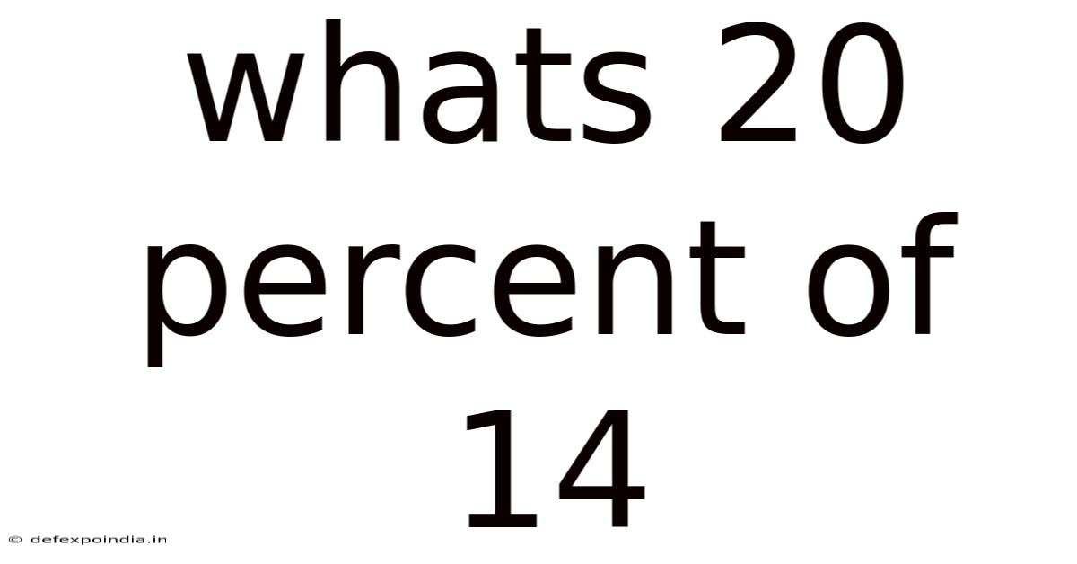 Whats 20 Percent Of 14