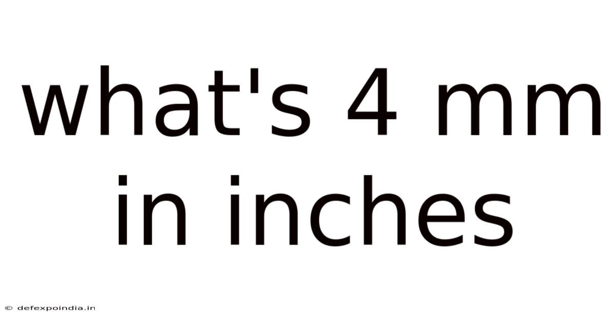 What's 4 Mm In Inches